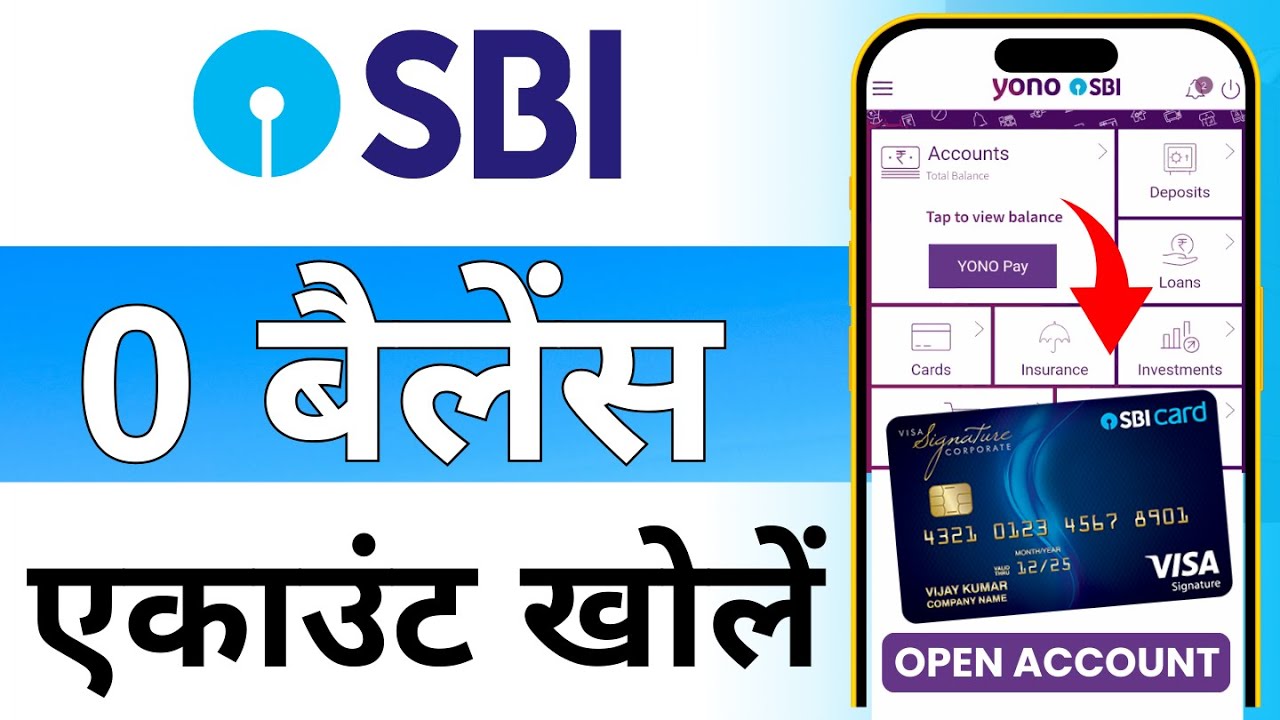 SBI Zero Balance Account Opening Online 2024
