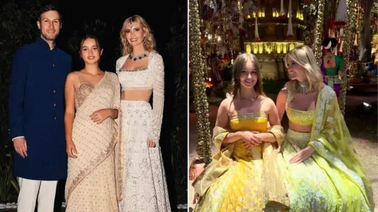 Donald Trump's granddaughter and daughter Ivanka wore Indian attire saree and lehenga in the pre-wedding function